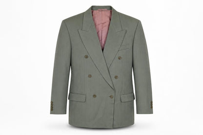 Hugo James Mens Grey Striped Polyester Jacket Suit Jacket Size 40 Regular