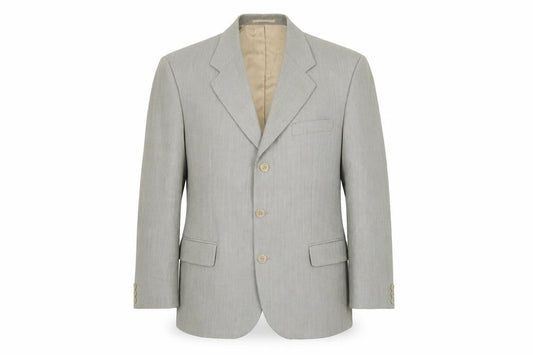 VARTEKS Mens Grey Polyester Jacket Suit Jacket Size 40 Regular