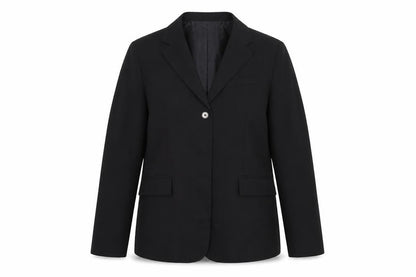 Topshop Womens Black Polyester Jacket Blazer Size 12