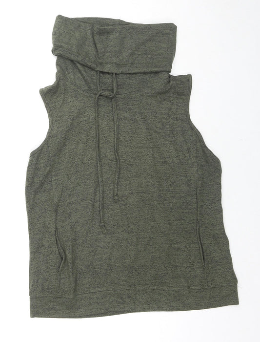 Select Womens Green Roll Neck Viscose Vest Jumper Size 12