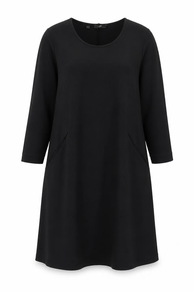 BPC Collection Womens Black Polyester A-Line Size M Round Neck Pullover