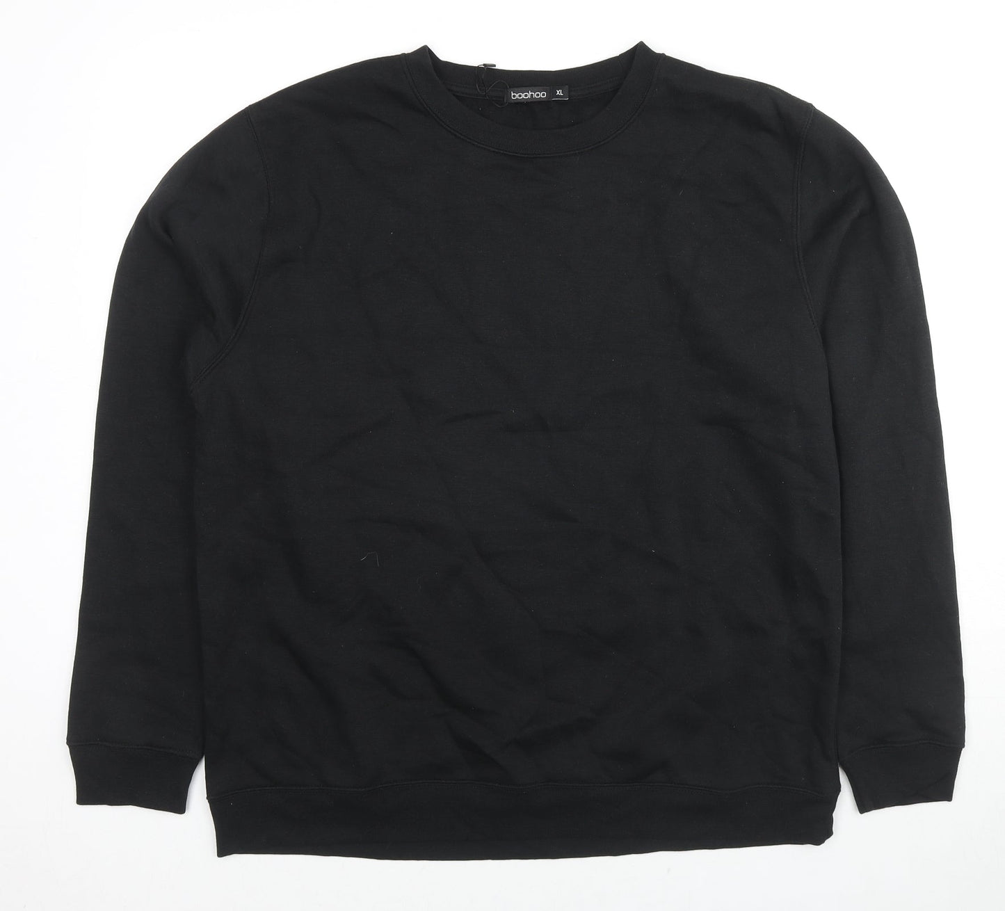 Boohoo Womens Black Cotton Pullover Sweatshirt Size XL Pullover - Lovers Club, Unisex