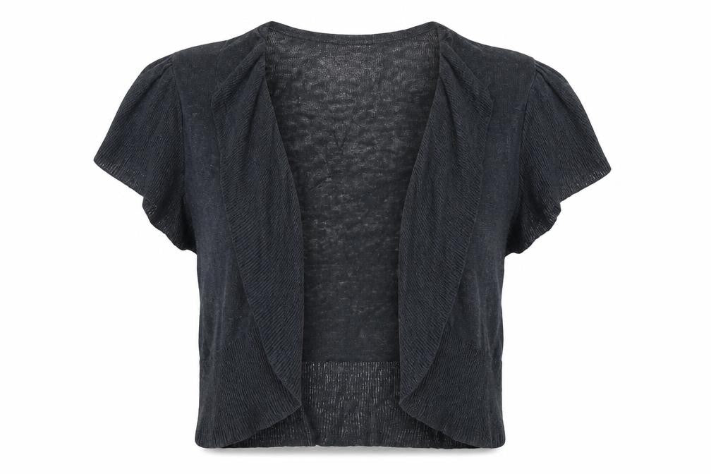 Marks & Spencer Womens Grey V-Neck Linen Cardigan Jumper Size 16