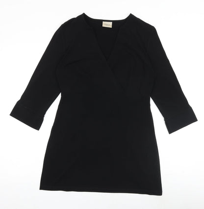 Next Womens Black Polyester Ball Gown Size 12 V-Neck Pullover