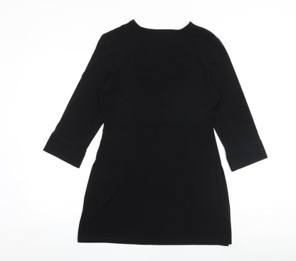Next Womens Black Polyester Ball Gown Size 12 V-Neck Pullover
