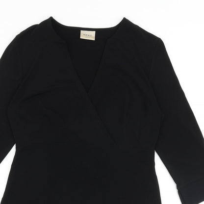 Next Womens Black Polyester Ball Gown Size 12 V-Neck Pullover