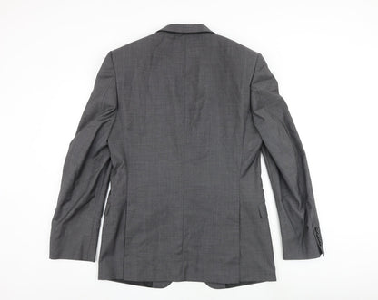 Blazer Mens Grey Wool Jacket Blazer Size 40 Regular