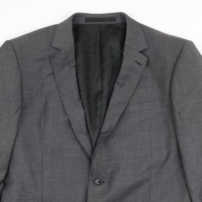 Blazer Mens Grey Wool Jacket Blazer Size 40 Regular