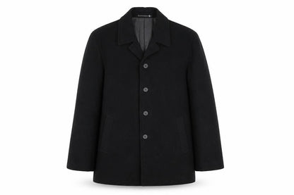 Anthony De Mano Mens Black Pea Coat Coat Size S Button