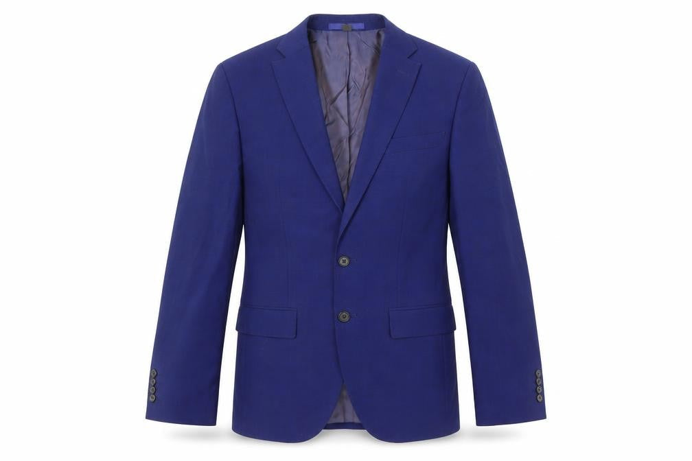 Marks & Spencer Mens Blue Wool Jacket Suit Jacket Size 36 Regular
