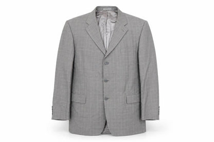 Armando Mens Grey Check Polyester Jacket Suit Jacket Size 46 Regular