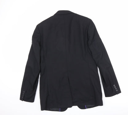 Back view of Autograph men’s black polyester jacket suit jacket, size 40, regular