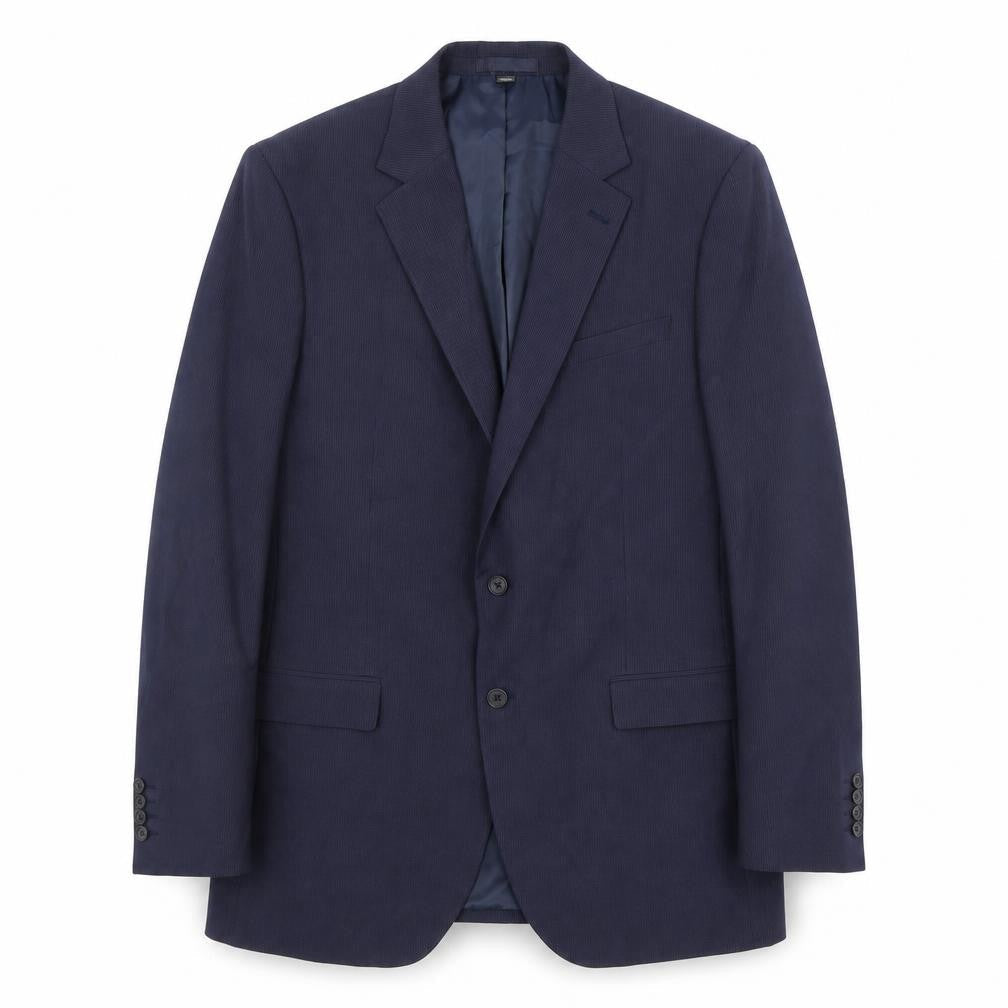 Marks & Spencer Mens Blue Striped Polyester Jacket Suit Jacket Size 42 Regular