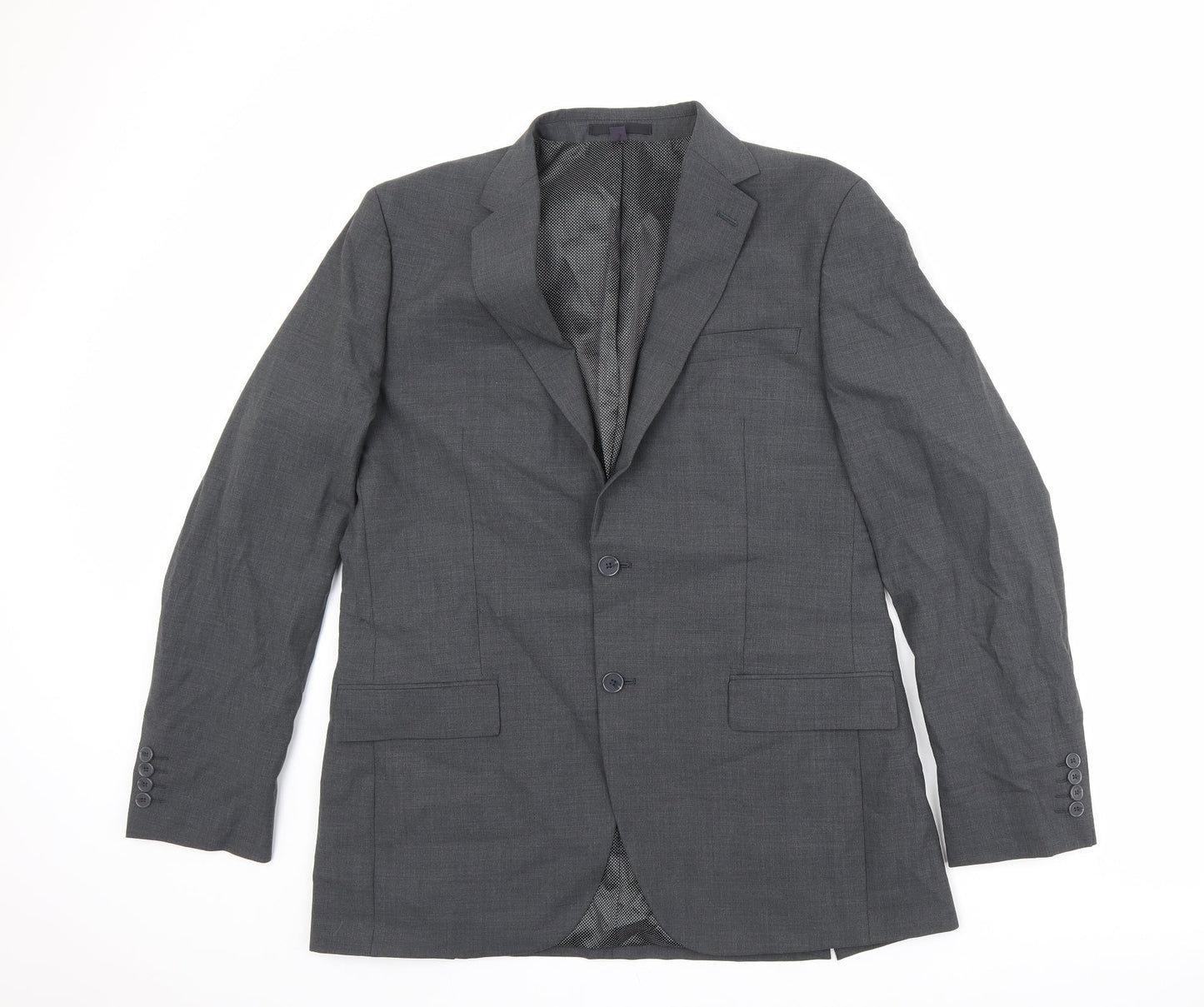 Marks and Spencer Mens Grey Wool Jacket Suit Jacket Size 42 Regular
