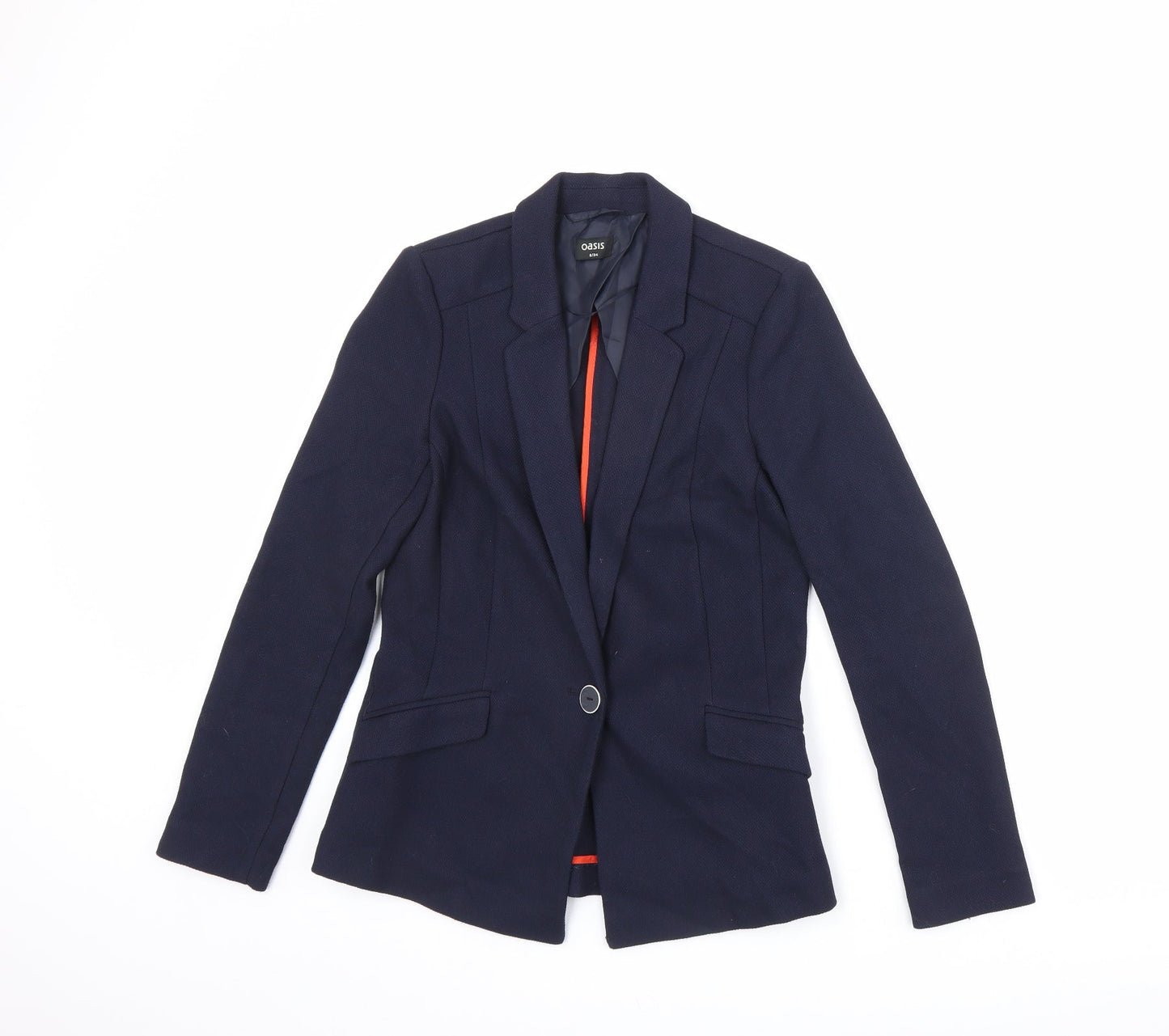 Oasis Womens Blue Jacket Blazer Size 8 Button