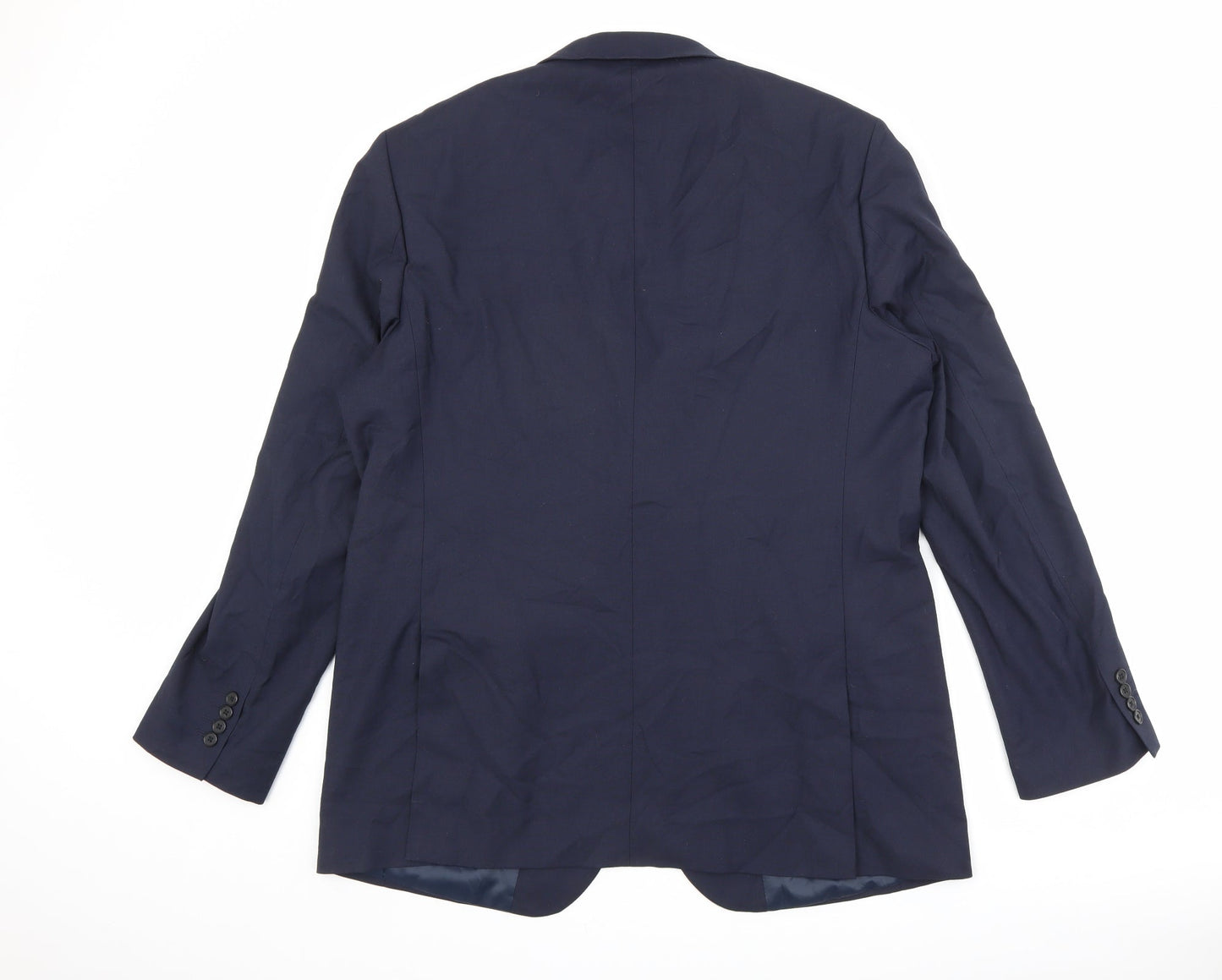 Marks and Spencer Mens Blue Polyester Jacket Suit Jacket Size 44 Regular