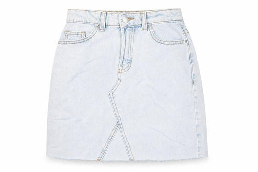 Denim & Co. Womens Blue Cotton Mini Skirt Size 6 Zip