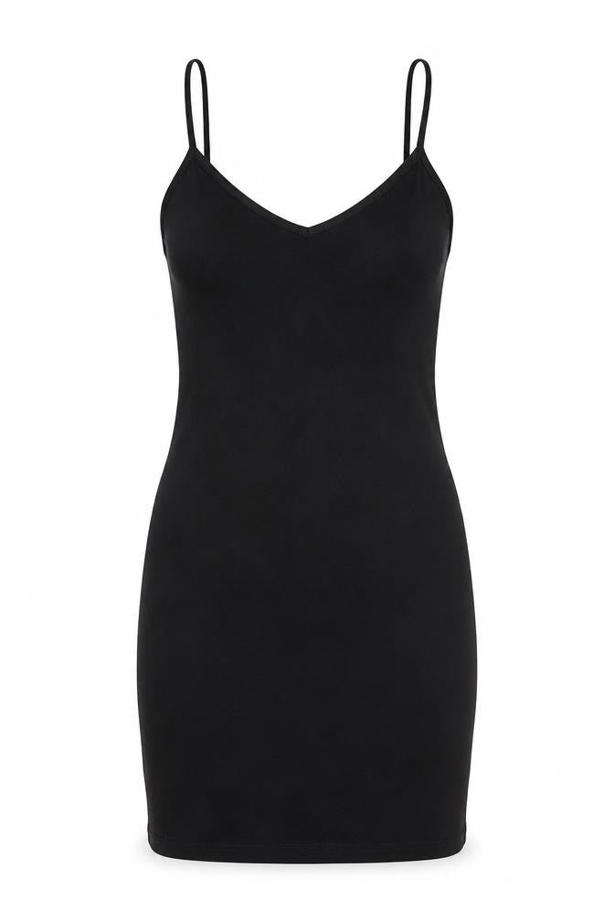 Topshop Womens Black Polyester Bodycon Size 12 V-Neck Pullover - Mini