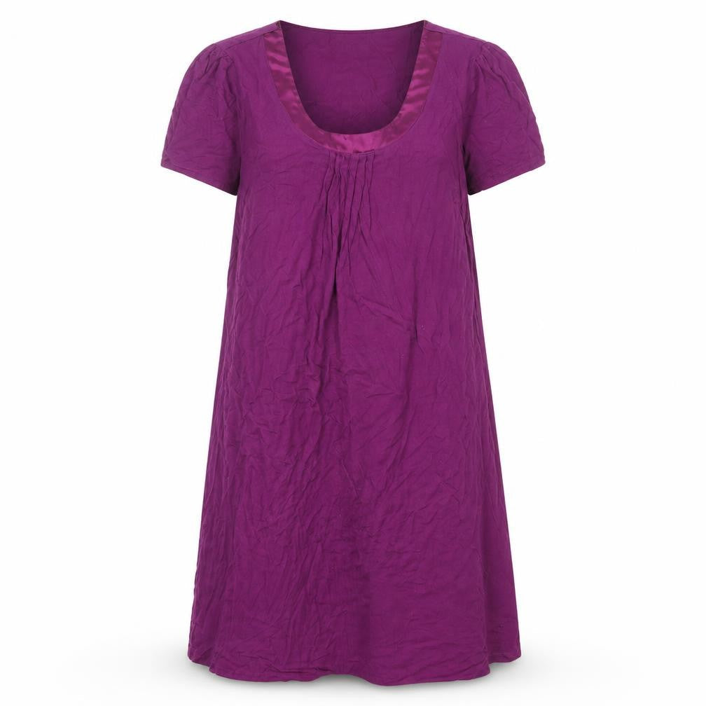 Per Una Womens Purple Viscose Shift Size 12 Scoop Neck Pullover