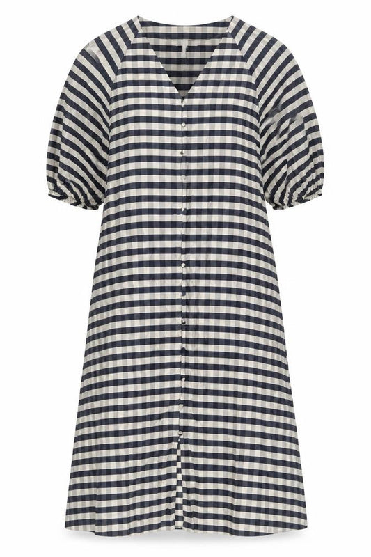 H&M Womens Beige Plaid Viscose Shift Size XS V-Neck Pullover