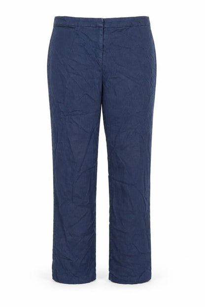 Warehouse Womens Blue Cotton Trousers Size 12 L28 in Regular Zip