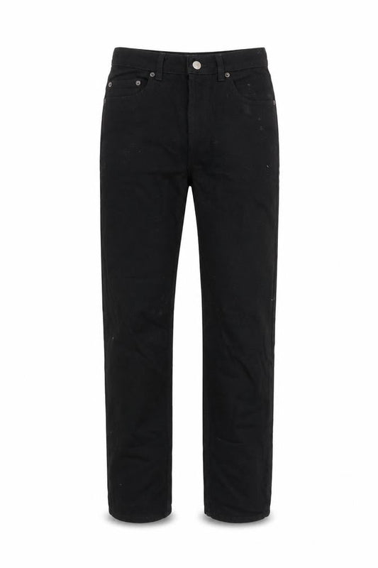 ASOS Mens Black Cotton Straight Jeans Size 25 in L34 in Regular Button