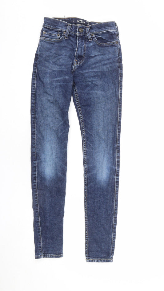 Hollister Womens Blue Cotton Skinny Jeans Size 26 in L30 in Regular Zip