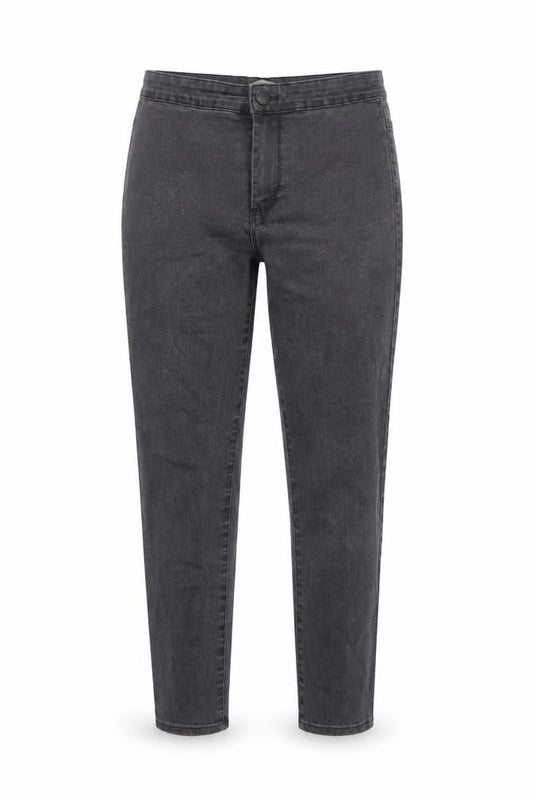 Denim & Co. Womens Grey Cotton Skinny Jeans Size 12 L23 in Regular Zip