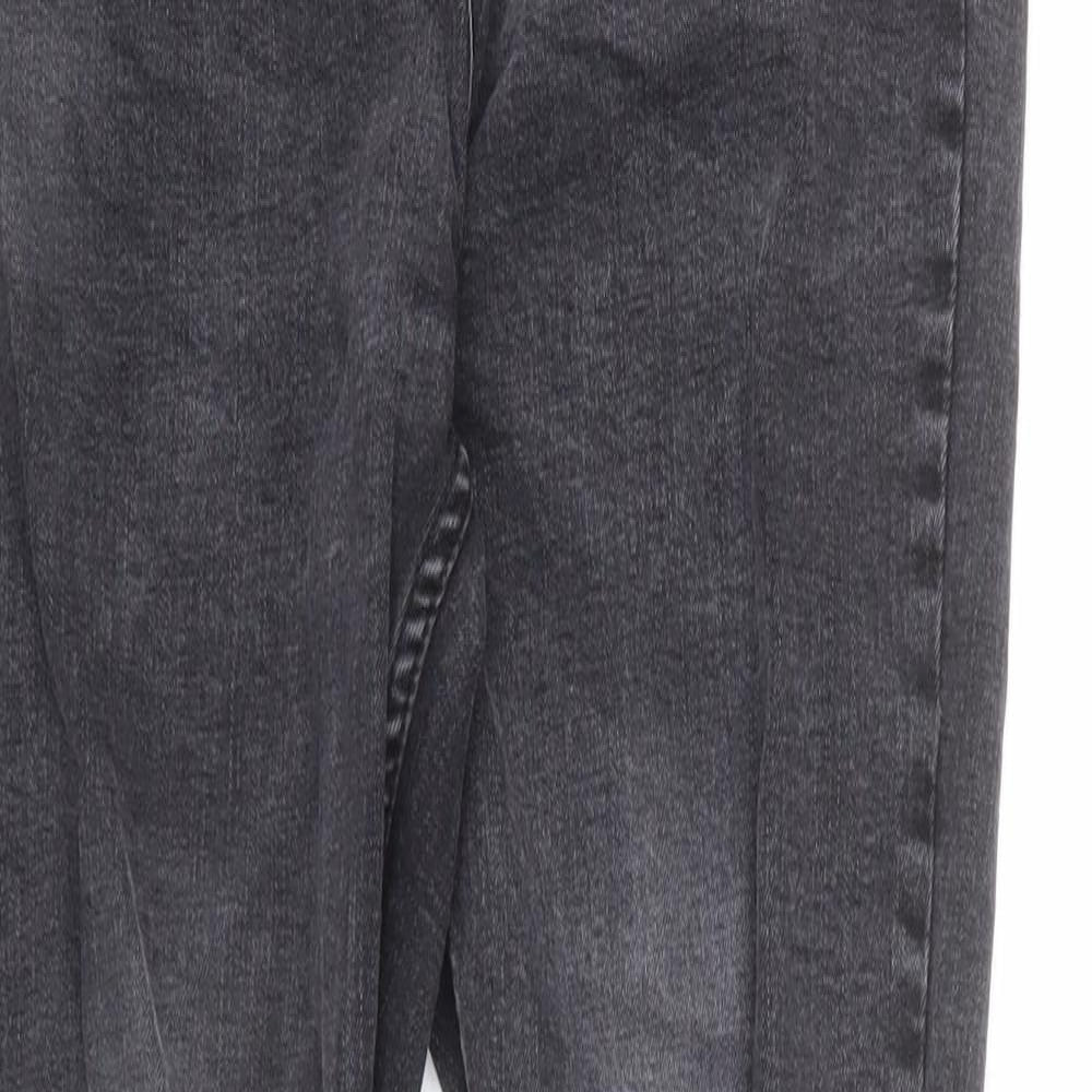 STATUS Mens Grey Cotton Skinny Jeans Size M L29 in Regular Zip
