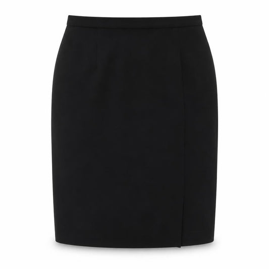 Mackays Black Polyester Straight & Pencil Skirt Size 14 Zip - Open Vent
