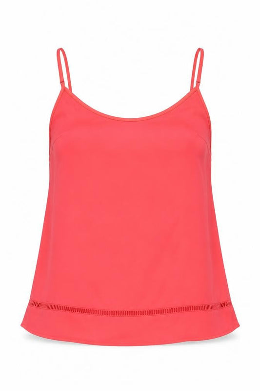 Oasis Womens Red Polyester Camisole Tank Size 14 Scoop Neck - Satin Straps