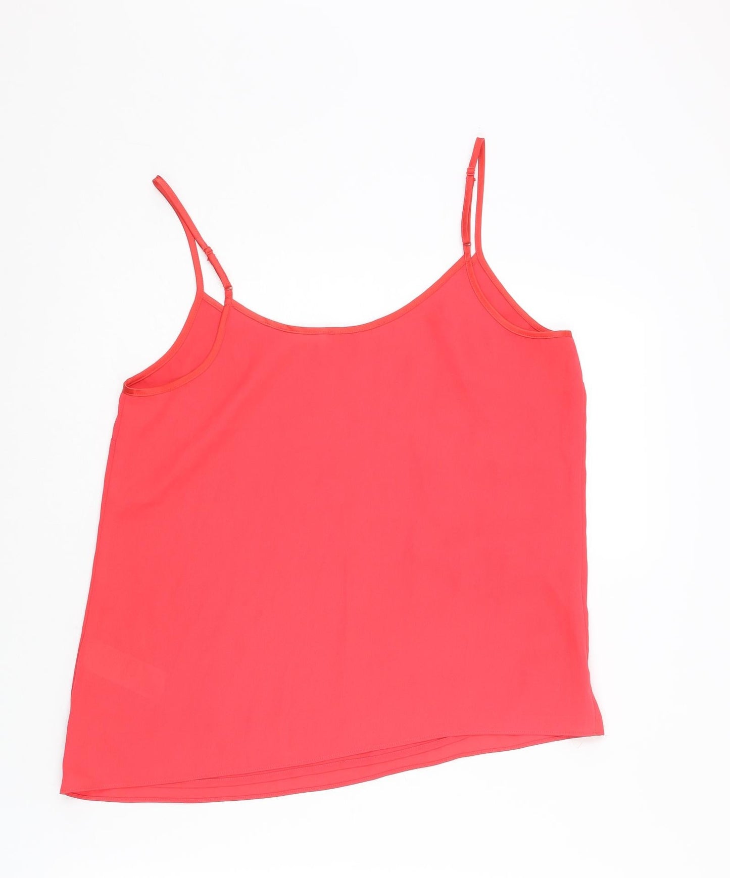 Oasis Womens Red Polyester Camisole Tank Size 14 Scoop Neck - Satin Straps