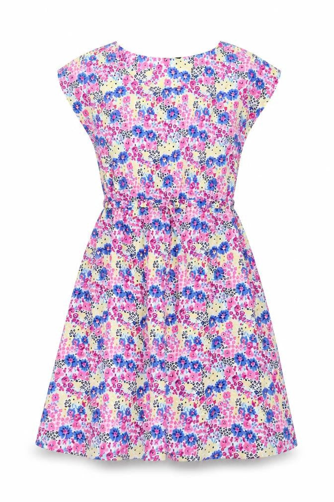 Originals Womens Multicoloured Floral Polyester A-Line Size 14 Round Neck Pullover - Drawstring Waist