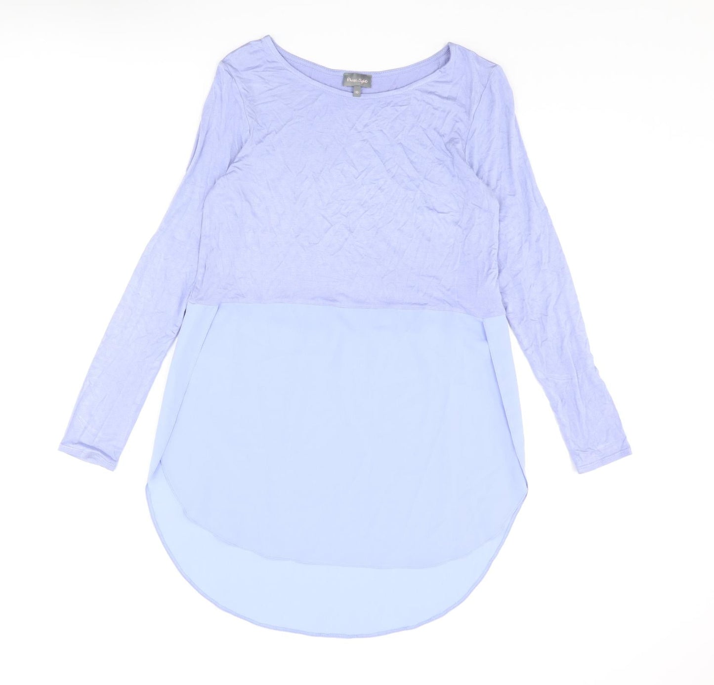 Phase Eight Womens Blue Viscose Tunic Blouse Size 10 Scoop Neck