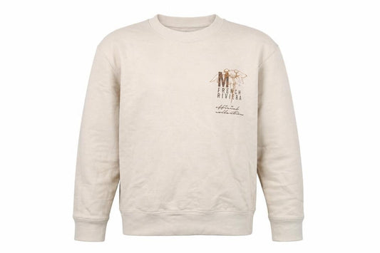 Boohoo Mens Beige Polyester Pullover Sweatshirt Size S - Monaco French Riviera Flower
