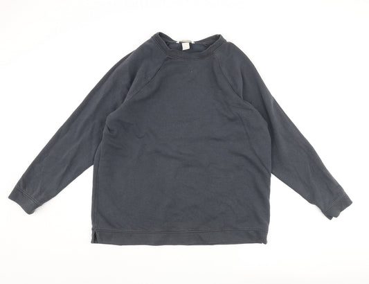 H&M Mens Grey Polyester Pullover Sweatshirt Size M