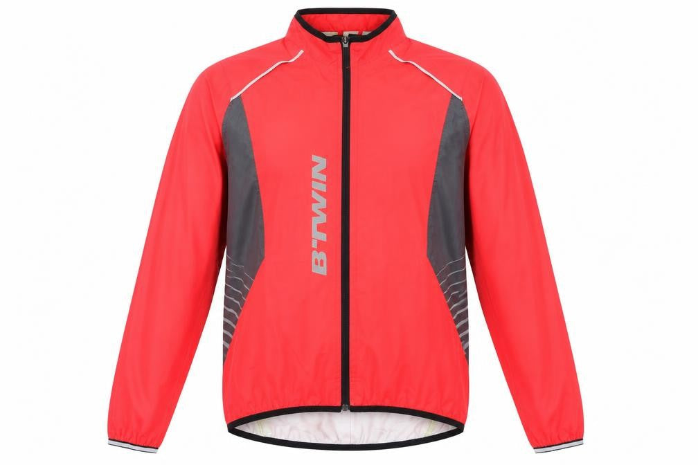DECATHLON Womens Pink Windbreaker Coat Size S Zip - Neon