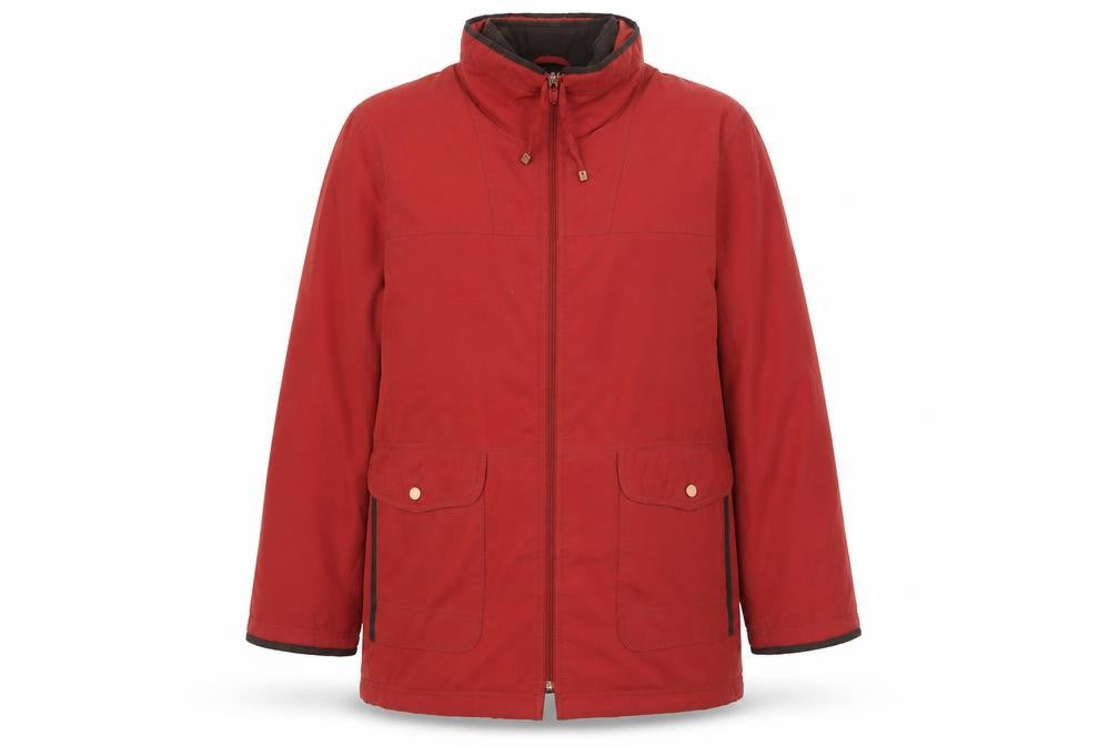 Steilmann Womens Red Quilted Coat Size 16 Zip
