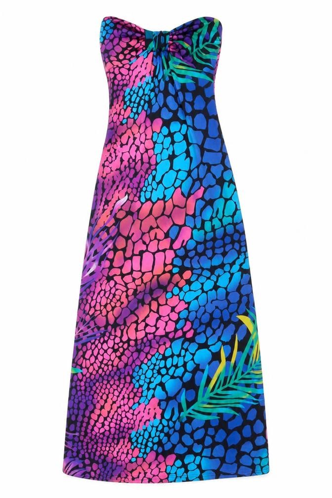 Select Womens Multicoloured Geometric Polyester Maxi Size 8 Sweetheart Pullover