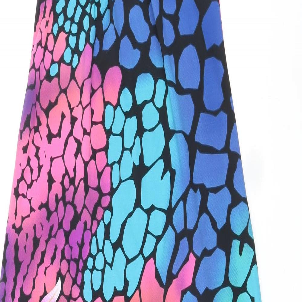 Select Womens Multicoloured Geometric Polyester Maxi Size 8 Sweetheart Pullover