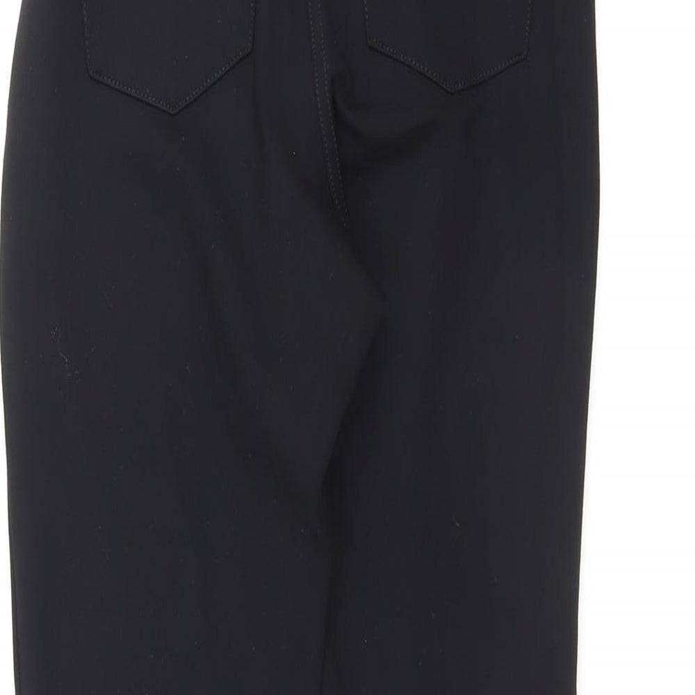 Next Womens Black Viscose Dress Pants Trousers Size 8 L25 in Regular Zip
