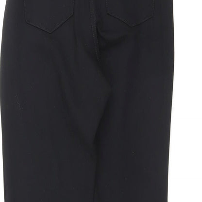 Next Womens Black Viscose Dress Pants Trousers Size 8 L25 in Regular Zip