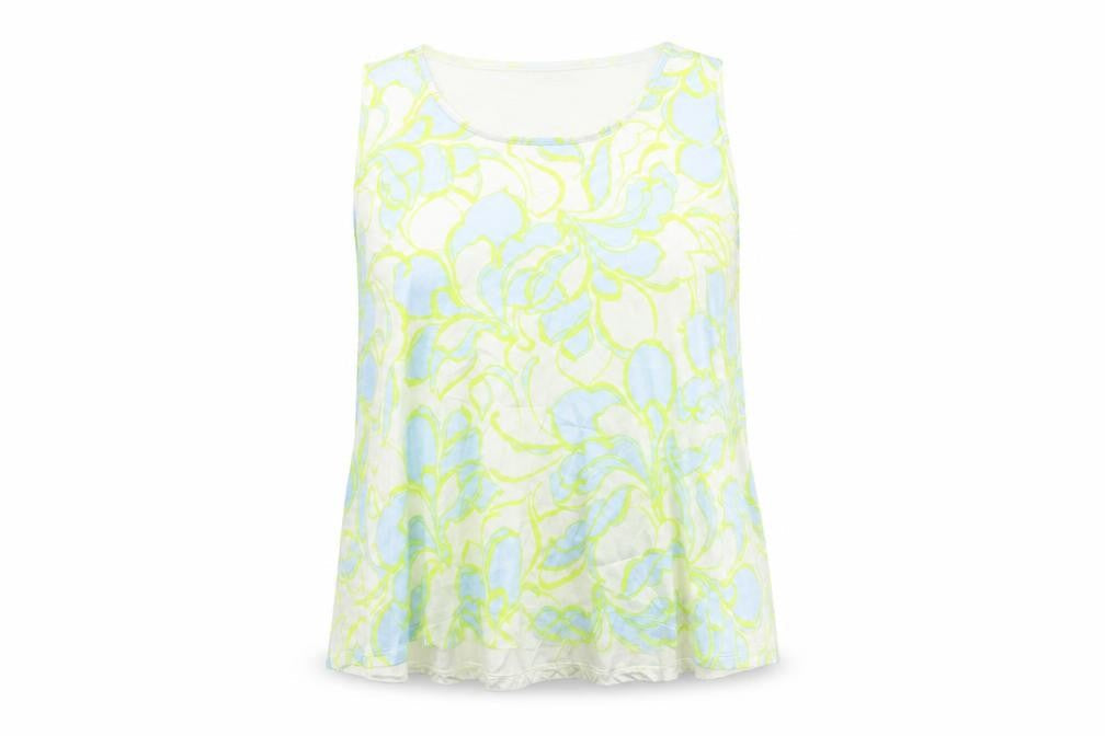 Marks & Spencer Womens Multicoloured Floral Polyester Basic Tank Size 24 Round Neck