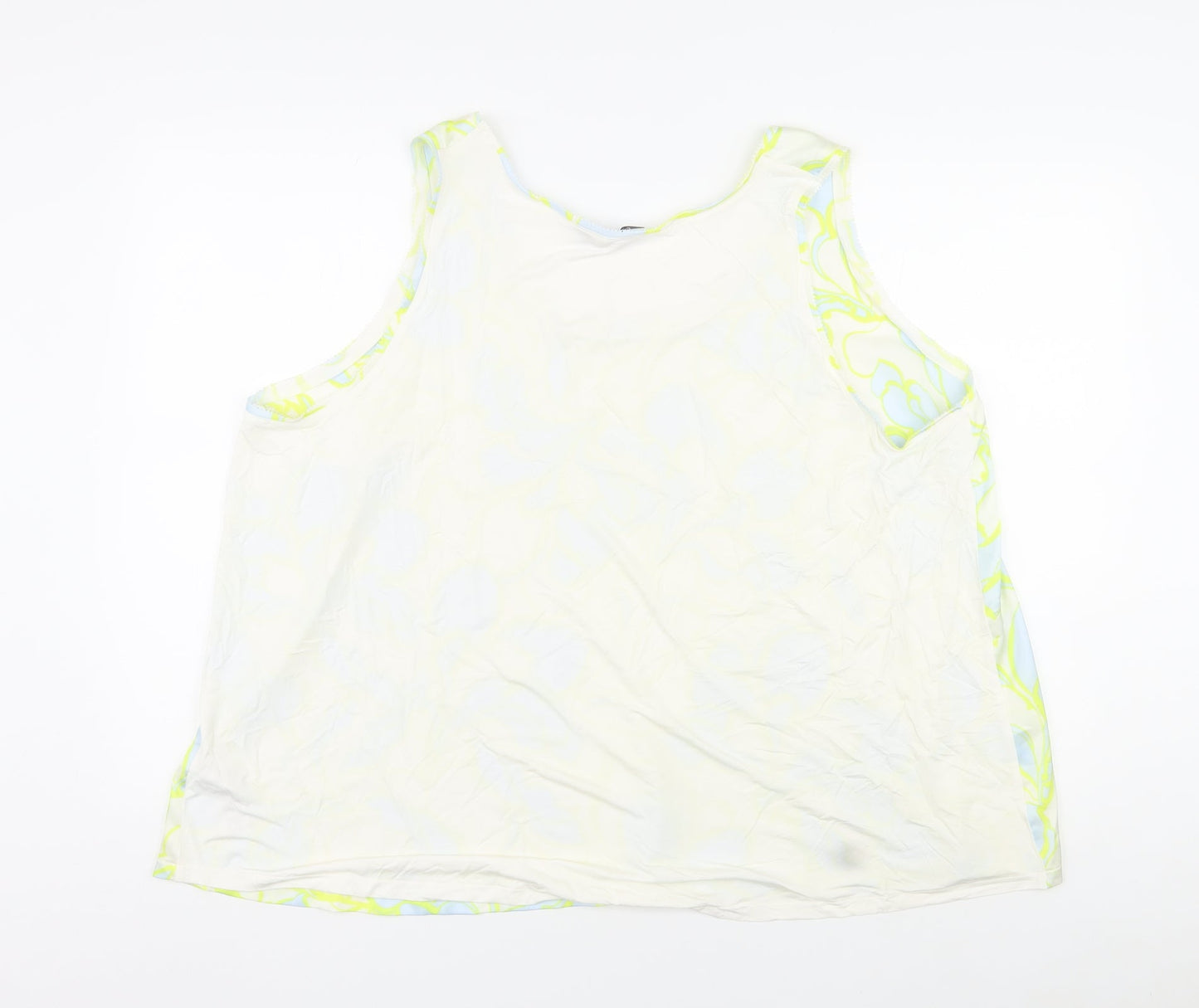 Marks and Spencer Womens Multicoloured Floral Polyester Basic Tank Size 24 Round Neck
