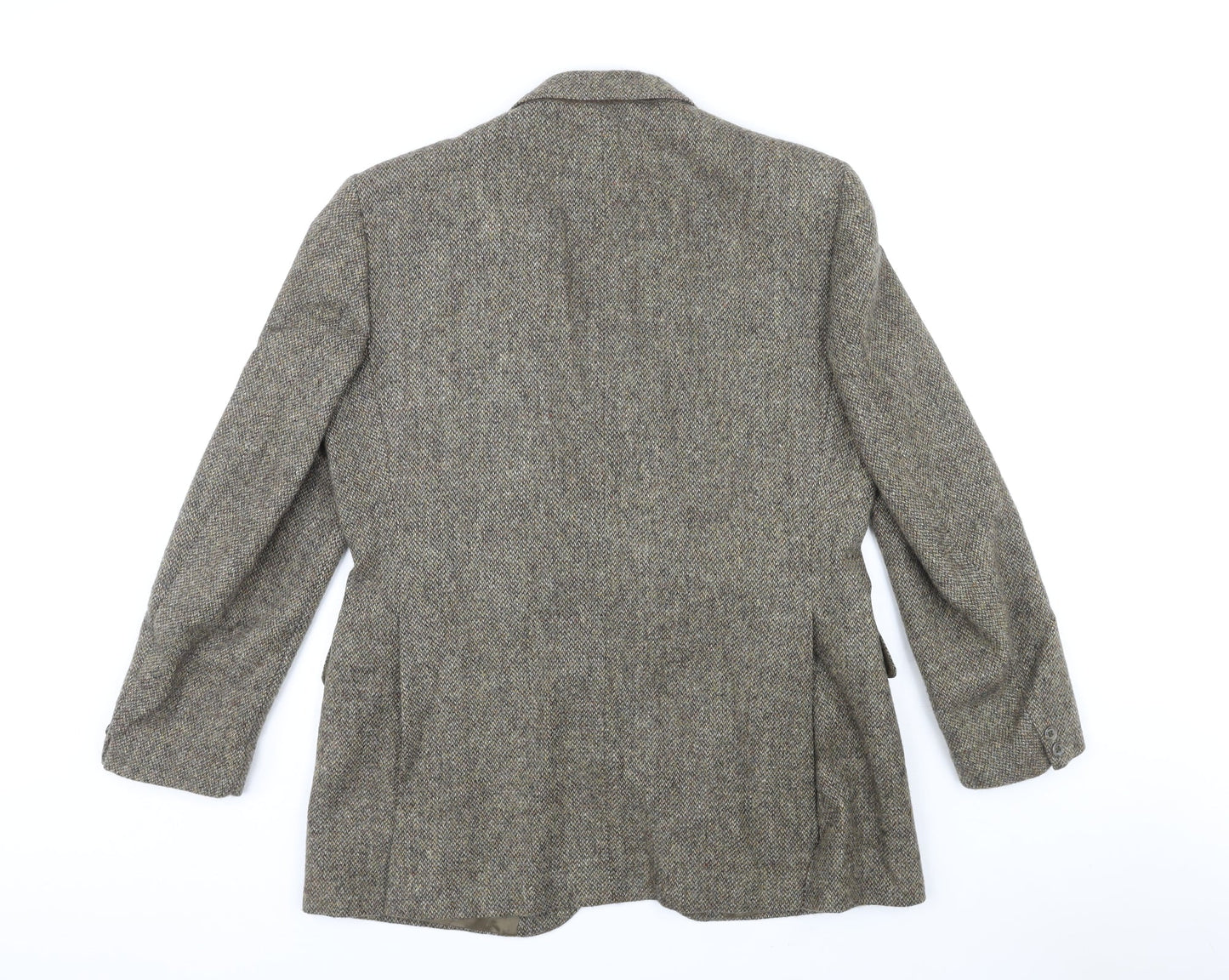 St Michael Mens Green Wool Jacket Blazer Size 42 Regular - Chest Size 41/42