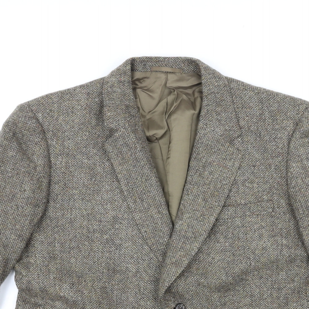 St Michael Mens Green Wool Jacket Blazer Size 42 Regular - Chest Size 41/42