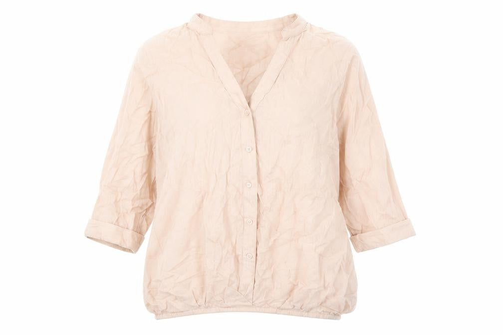 Marks & Spencer Womens Pink Modacrylic Basic Blouse Size 8 V-Neck - Elastic Waist