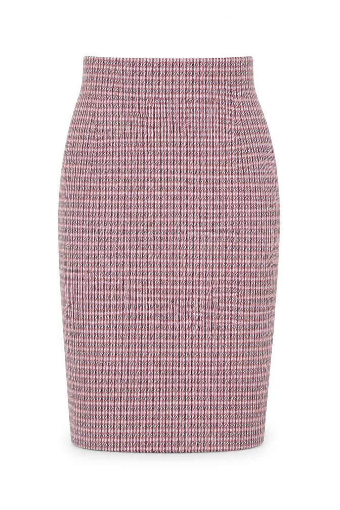 Marks & Spencer Womens Red Geometric Polyester Straight & Pencil Skirt Size 8