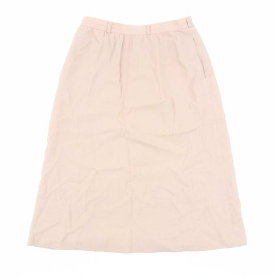Ports International Womens Pink Polyester A-Line Skirt Size 10 Zip