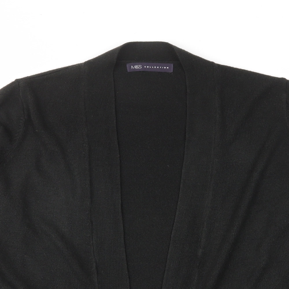 Marks and Spencer Womens Black V-Neck Acrylic Cardigan Jumper Size L